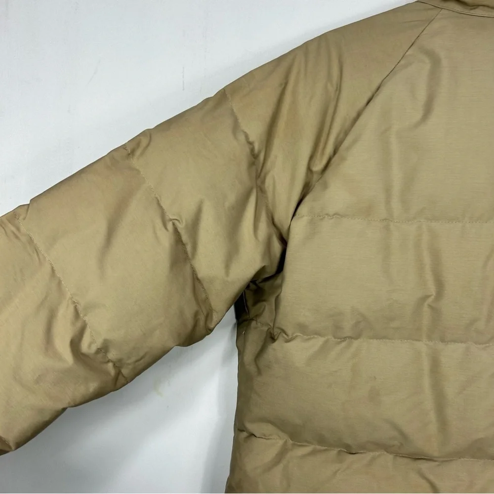 REI VINTAGE tan goose down puffer coat